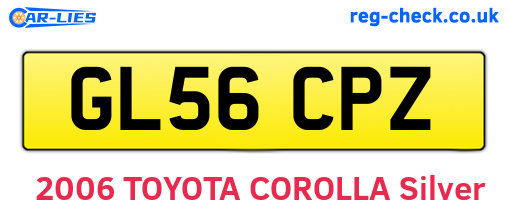 GL56CPZ are the vehicle registration plates.