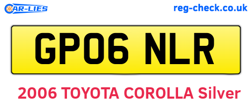 GP06NLR are the vehicle registration plates.