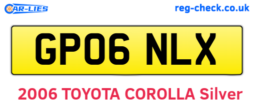 GP06NLX are the vehicle registration plates.
