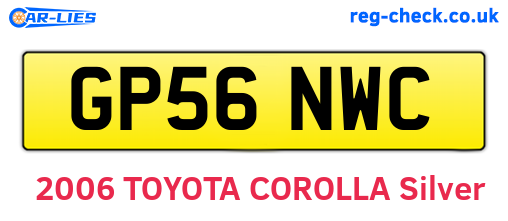 GP56NWC are the vehicle registration plates.