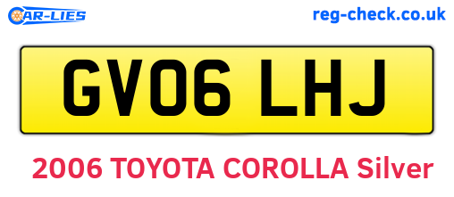GV06LHJ are the vehicle registration plates.