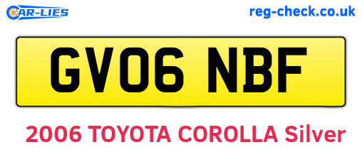 GV06NBF are the vehicle registration plates.