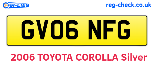 GV06NFG are the vehicle registration plates.