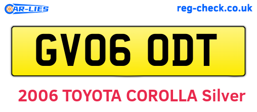 GV06ODT are the vehicle registration plates.