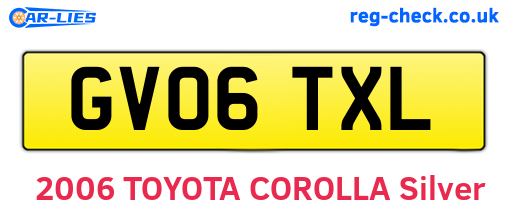 GV06TXL are the vehicle registration plates.
