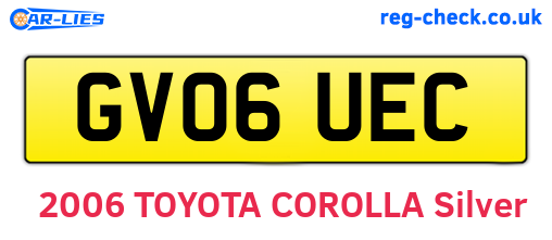 GV06UEC are the vehicle registration plates.