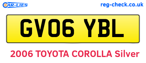 GV06YBL are the vehicle registration plates.