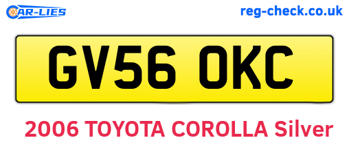 GV56OKC are the vehicle registration plates.
