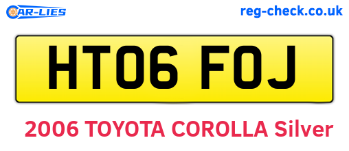 HT06FOJ are the vehicle registration plates.