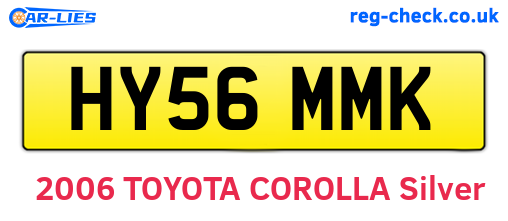 HY56MMK are the vehicle registration plates.
