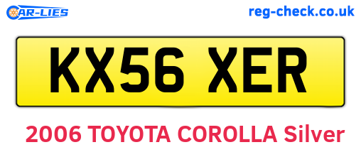 KX56XER are the vehicle registration plates.