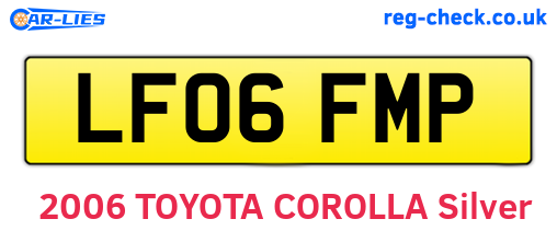 LF06FMP are the vehicle registration plates.