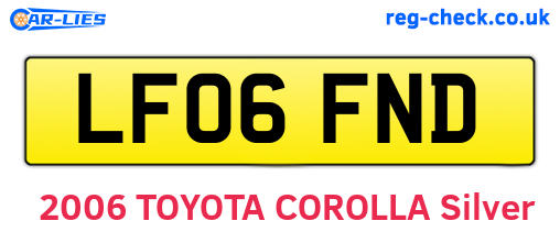 LF06FND are the vehicle registration plates.