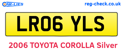 LR06YLS are the vehicle registration plates.
