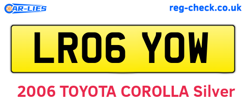 LR06YOW are the vehicle registration plates.
