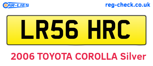 LR56HRC are the vehicle registration plates.