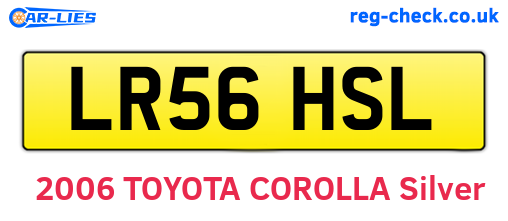 LR56HSL are the vehicle registration plates.