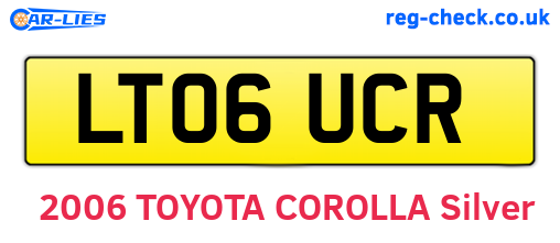 LT06UCR are the vehicle registration plates.