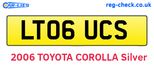 LT06UCS are the vehicle registration plates.