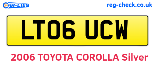 LT06UCW are the vehicle registration plates.