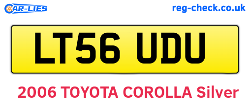 LT56UDU are the vehicle registration plates.