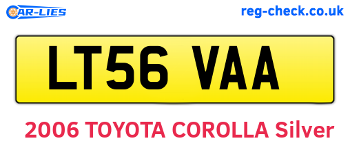 LT56VAA are the vehicle registration plates.