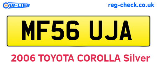 MF56UJA are the vehicle registration plates.