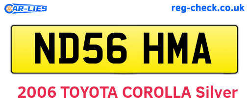 ND56HMA are the vehicle registration plates.
