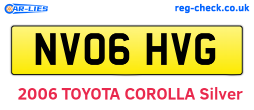 NV06HVG are the vehicle registration plates.