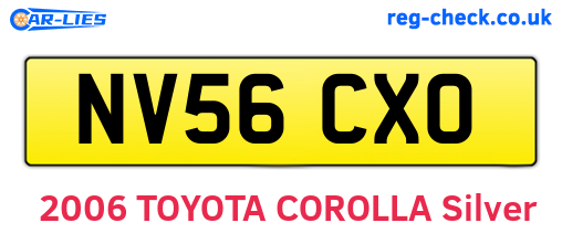 NV56CXO are the vehicle registration plates.