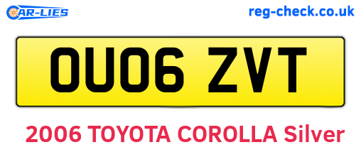 OU06ZVT are the vehicle registration plates.