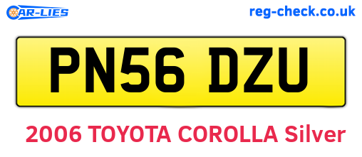 PN56DZU are the vehicle registration plates.