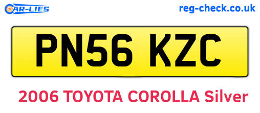 PN56KZC are the vehicle registration plates.
