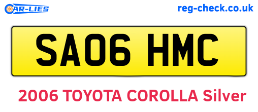 SA06HMC are the vehicle registration plates.