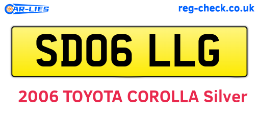 SD06LLG are the vehicle registration plates.