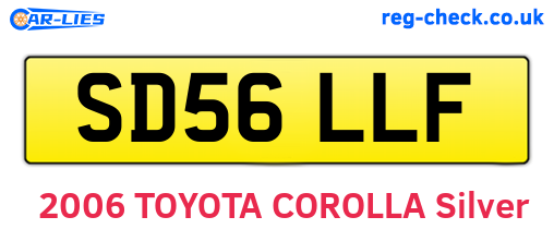 SD56LLF are the vehicle registration plates.