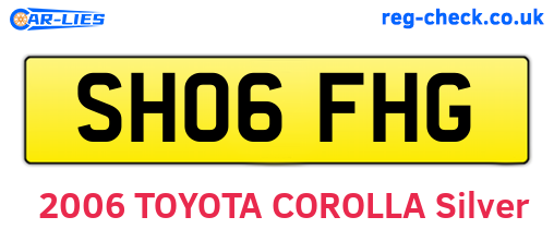 SH06FHG are the vehicle registration plates.