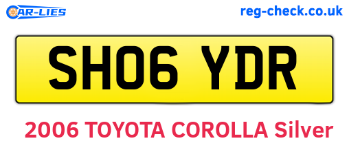 SH06YDR are the vehicle registration plates.