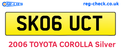 SK06UCT are the vehicle registration plates.