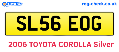 SL56EOG are the vehicle registration plates.
