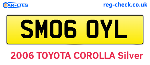 SM06OYL are the vehicle registration plates.