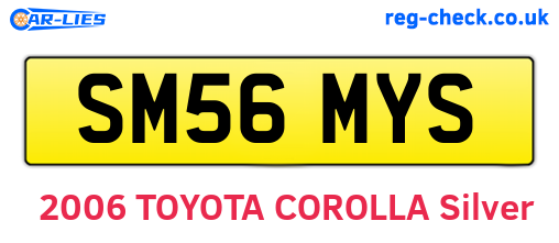 SM56MYS are the vehicle registration plates.