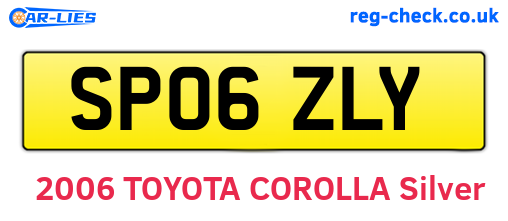 SP06ZLY are the vehicle registration plates.