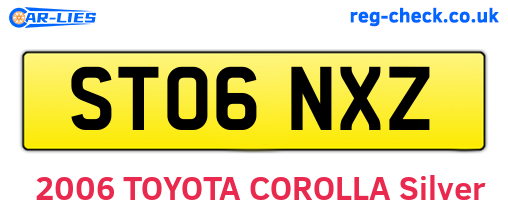 ST06NXZ are the vehicle registration plates.