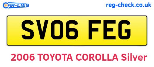 SV06FEG are the vehicle registration plates.