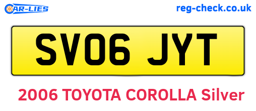 SV06JYT are the vehicle registration plates.
