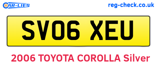 SV06XEU are the vehicle registration plates.
