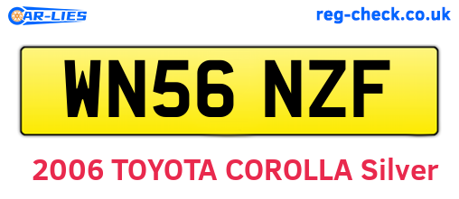 WN56NZF are the vehicle registration plates.