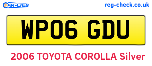 WP06GDU are the vehicle registration plates.