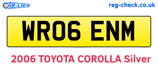 WR06ENM are the vehicle registration plates.